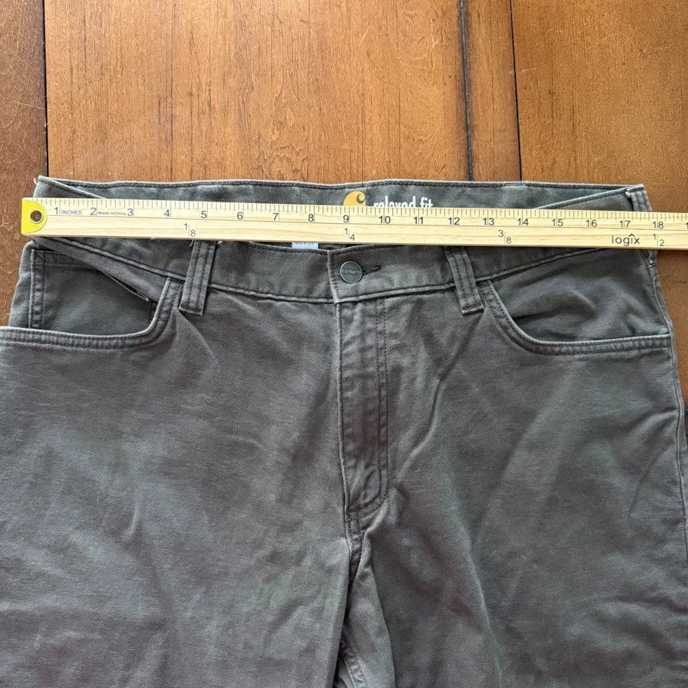Carhartt Relaxed Fit Canvas Work Pants Mens 36x30 Brown Straight Leg